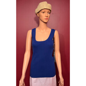 Worth New York Purple Haze Rib Knit Tank Top Size L Cotton Blend NEW